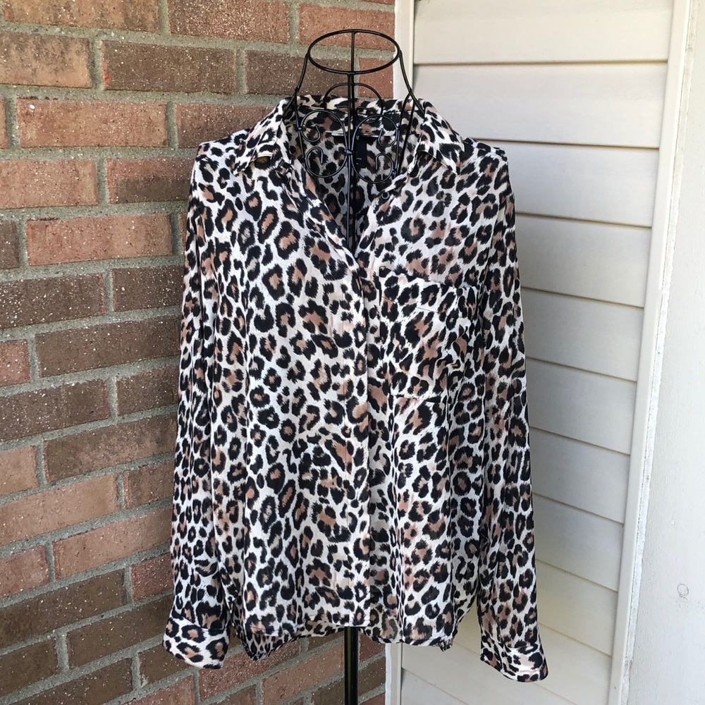H&M leopard print blouse